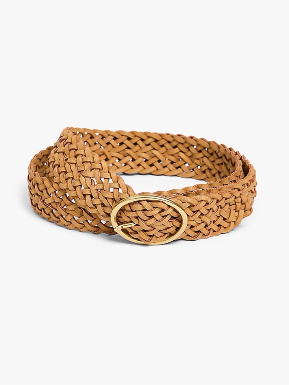 Lane Bryant Braided Tan Belt with Gold Buckle - Women's Accessory 2X NWT